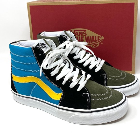 Vans SK8-HI Zig Zag Shoes Women's Size 6 7 Blue Green Suede Canvas VN0A4BV619Y - Picture 5 of 10